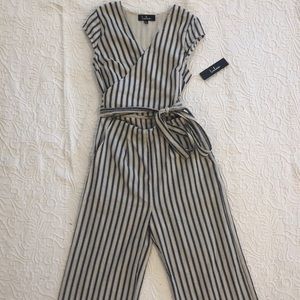 Lulus Striped Culotte Jumpsuit